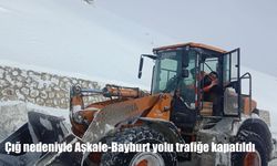 Çığ nedeniyle Aşkale-Bayburt yolu trafiğe kapatıldı