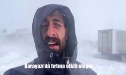 Karayazı'da fırtına etkili oluyor