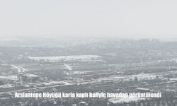 Arslantepe Höyüğü karla kaplı haliyle havadan görüntülendi