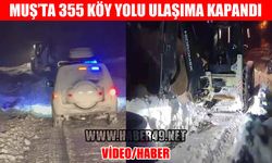 Muş kar altında: 355 yerleşim yeri ulaşıma kapandı