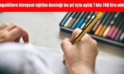 Engellilere bireysel eğitim desteği bu yıl için aylık 7 bin 748 lira oldu