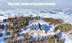 Vali Polat, Kütük ev inşaatını inceledi