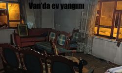 Van Muradiye'de ev yangını