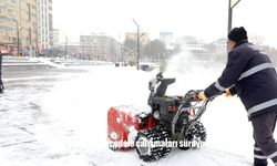 Elazığ’da karla mücadele çalışmaları sürüyor