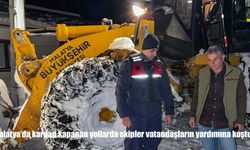 Malatya’da kardan kapanan yollarda ekipler vatandaşların yardımına koştu