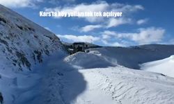 Kars’ta köy yolları tek tek açılıyor