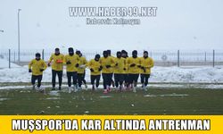 Muşspor yoğun kar yağışına rağmen hazırlıklarını sürdürdü