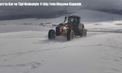 Kars’ta Kar ve Tipi Nedeniyle 11 Köy Yolu Ulaşıma Kapandı