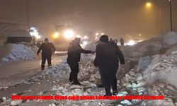 Bitlis çevre yolunda düşen çığın altında kalan tanker sürücüsü kurtarıldı