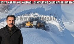 Muş’ta karla kapanan tüm yollar açıldı, genişletme mesaisi başladı