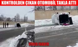 Muş-Kulp kara yolunda feci kaza: Kontrolden çıkan otomobil takla attı