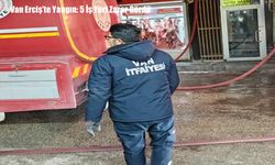 Van Erciş’te Yangın: 5 İş Yeri Zarar Gördü