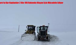 Kars’ta Kar Kaplanları 2 Bin 100 Rakımda Ulaşım İçin Mücadele Ediyor