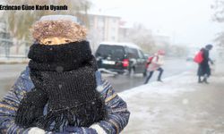 Erzincan Güne Karla Uyandı