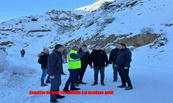 Kemaliye’de grup köy yolunda çığ meydana geldi