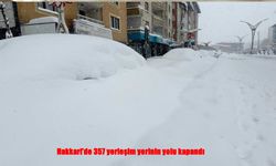 Hakkari’de Yoğun Kar Ulaşımı Durdurdu: 357 Yerleşim Yerinin Yolu Kapalı