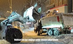 Hakkari’de kar dağları şehir dışına çıkartılıyor