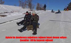 Aşkale’de -30 dereceye rağmen yaşam sürüyor