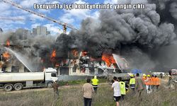 Esenyurt'ta 3 katlı işçi konteynerinde yangın