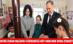 Tayini çıkan Bingöl Valisi’nden 4 öğrencili köy okuluna anlamlı veda ziyareti