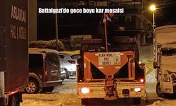 Battalgazi'de gece boyu kar mesaisi