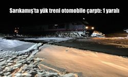 Sarıkamış'ta yük treni otomobile çarptı: 1 yaralı