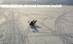 Çıldır Gölü'nde atlı kızak heyecanı başladı
