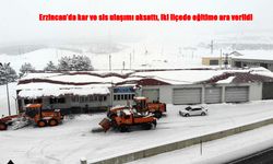 Erzincan’da Yoğun Kar ve Sis Hayatı Olumsuz Etkiledi