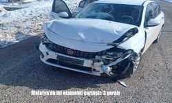 Malatya'da iki otomobil çarpıştı: 3 yaralı