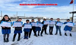 Akyaka’da köy okulunda karne heyecanı