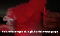 Malatya’da amonyum nitrat yüklü tır alev aldı: Yol trafiğe kapatıldı