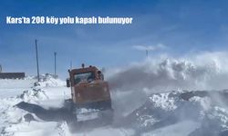 Kars’ta 208 köy yolu kar yağışı nedeniyle kapandı