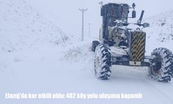 Elazığ’da 482 köy yolu ulaşıma kapandı