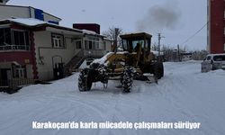Karakoçan’da karla mücadele çalışmaları sürüyor