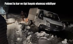 Patnos'ta kar ve tipi hayatı olumsuz etkiliyor