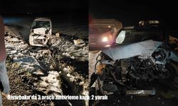 Diyarbakır’da 3 aracın karıştığı zincirleme kaza: 2 yaralı