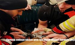 Diyarbakır’da parmağı zımbaya sıkışan gencin yardımına itfaiye yetişti