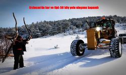 Erzincan’da kış yeniden bastırdı: 56 köy yolu kapalı