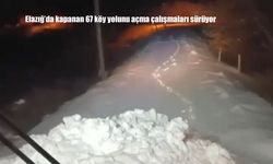 Elazığ'da kapanan 67 köy yolunu açma çalışmaları sürüyor