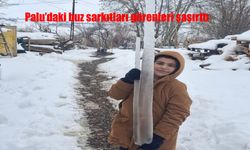 Palu’daki buz sarkıtları görenleri şaşırttı
