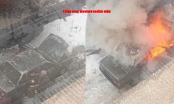 Park Halindeki Otomobil Alev Alev Yandı
