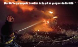 Nusaybin’de kaza: Şarampole devrilen tır alev aldı