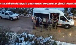 Jandarmanın 26 ildeki göçmen kaçakçılığı operasyonları kapsamında 59 şüpheli tutuklandı