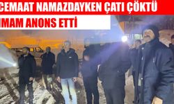 Yoğun kar yükü cami çatısını çökertti: Cemaat panik yaşadı