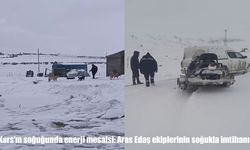 Dondurucu soğukta ışık nöbeti: Kars’ta enerji ekiplerinin zorlu mesaisi