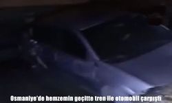Osmaniye’de tren ile otomobil çarpıştı
