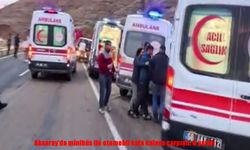 Minibüs ile otomobil kafa kafaya çarpıştı: 6 yaralı