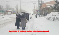 Başkale’de Kar Hayatı Durdurdu: 19 Yerleşim Yerine Ulaşım Sağlanamıyor