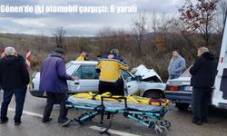 Gönen’de iki otomobil çarpıştı: 6 yaralı