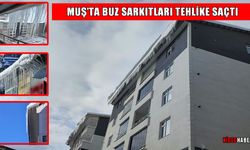 Muş'ta buz sarkıtları tehlike saçıyor